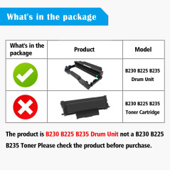 TOPRINT Cartouche de Tambour Compatible Tambour d'imagerie B230 B225 B235 013R00691 Noir 12000 Pages pour Imprimante B225 B225dn
