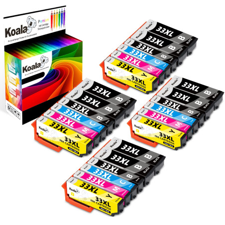Koala Compatible Cartouche d’Encre Replacement pour Epson 33XL 33 XL pour Workforce Epson Expression Premium XP-530 XP-540 XP-63
