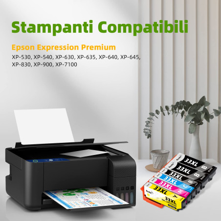 Koala Compatible Cartouche d’Encre Replacement pour Epson 33XL 33 XL pour Workforce Epson Expression Premium XP-530 XP-540 XP-63