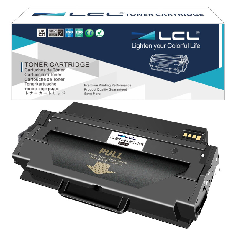 LCL Cartouche de Toner Compatible MLT-D103L MLT-D103S 2500 Pages (1 Noir) Remplacement pour Samsung ML-2950/ML-2951/ML-2955 SCX- LCL Cartouche de Toner Compatible MLT-D103L MLT-D103S 2500 Pages (1 Noir) Remplacement pour Samsung ML-2950/ML-2951/ML-2955 SCX-
