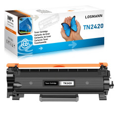 LOSMANN 1x Toner Compatible pour Brother TN-2420 TN-2410 TN2420 pour Brother HL-L2310D HL-L2350DN HL-L2370DN HL-L2375DW DCP-L251