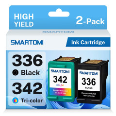 336 342 Cartouches d'encre Compatibles avec modèles HP 336 342 pour imprimantes Deskjet 5420 5420v 5432 Officejet 6310 Photosmar
