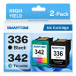 336 342 Cartouches d'encre Compatibles avec modèles HP 336 342 pour imprimantes Deskjet 5420 5420v 5432 Officejet 6310 Photosmar