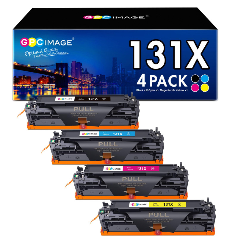 GPC Image 131X CF210X 131A Cartouche de Toner Compatible pour HP LaserJet Pro 200 Color MFP M276nw M276n M251nw M251n pour HP CF GPC Image 131X CF210X 131A Cartouche de Toner Compatible pour HP LaserJet Pro 200 Color MFP M276nw M276n M251nw M251n pour HP CF