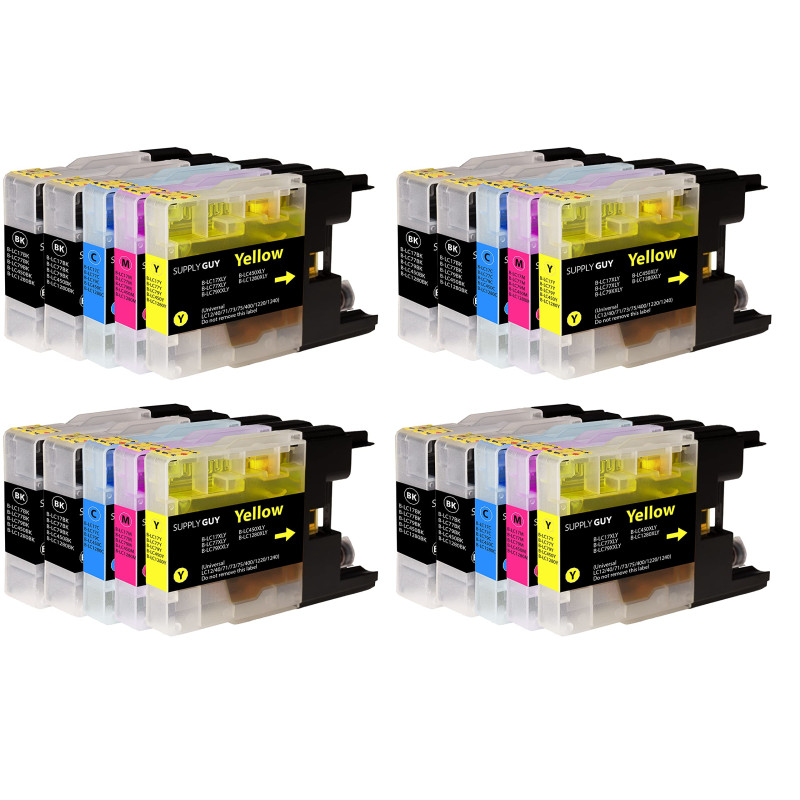 Supply Guy 20 Cartouches d'encre Compatible avec Brother LC-1280 pour MFC-J5910dw MFC-J6510dw MFC-J6710dw MFC-J6910dw