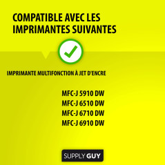 Supply Guy 20 Cartouches d'encre Compatible avec Brother LC-1280 pour MFC-J5910dw MFC-J6510dw MFC-J6710dw MFC-J6910dw