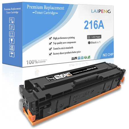 Cartouche de Toner Compatible 216A W2410A Noir Jusqu'à 1050 Pages pour HP MFP M182nw M183fw M182 M183 M155 Imprimantes Laser No