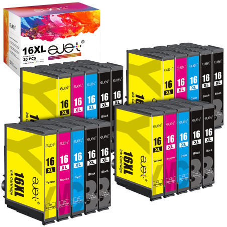 Compatible Cartouches d'encre Remplacement pour Epson 16XL pour Workforce WF-2510 WF-2760 WF-2750 WF-2660 WF-2630 WF-2650 WF-253