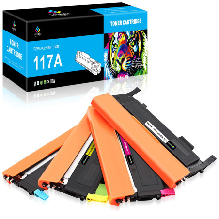 LeciRoba 117A Toner HP Color Laser MFP-179fnw 178nw 150nw 150a - W2070A W2071A W2072A W2073A (1-Cyan 1-Magenta 1-Jaune)