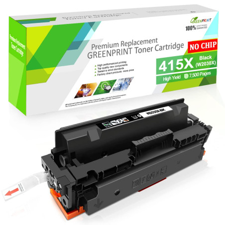 [ SANS PUCE, Avec Outil ] Cartouche de toner compatible W2030X 415X (W2030A 415A) Noir à haut rendement 7500 pages pour H P M454