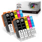INK4U 364XL Compatible pour HP 364 XL pour Photosmart 5520 5510 5515 6520 6525 Deskjet 3520 Officejet 4620 4622 (Noir Cyan Magen