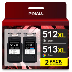 PINALL CL 513 PG 512 Cartouches d'encre compatibles Canon CL 513 PG 512 CL-513 PG-512 pour Canon iP2700 MP230 MX350 MP240 MP250 
