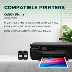 PINALL CL 513 PG 512 Cartouches d'encre compatibles Canon CL 513 PG 512 CL-513 PG-512 pour Canon iP2700 MP230 MX350 MP240 MP250 