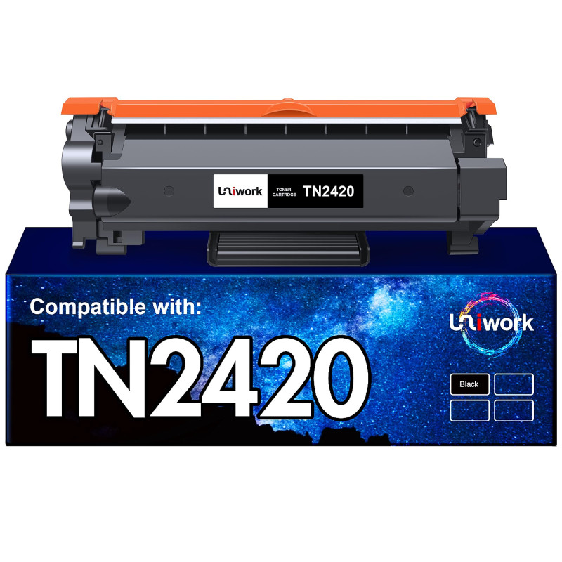 Uniwork Compatible Cartouche de Toner pour TN2420 TN-2420 TN2410 pour HL-L2310D MFC-L2710DW HL-L2350DW DCP-L2530DW HL-L2370DN HL