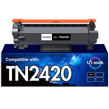 Uniwork Compatible Cartouche de Toner pour TN2420 TN-2420 TN2410 pour HL-L2310D MFC-L2710DW HL-L2350DW DCP-L2530DW HL-L2370DN HL