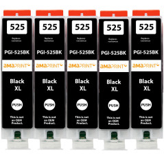 Amaprint 5 XL Cartouches Compatible avec Canon PGI 525 Noir PGBK pour Pixma IP4850 IP4950 IX6550 MG5150 MG5250 MG5340 MG5350 MG6