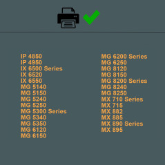 Amaprint 5 XL Cartouches Compatible avec Canon PGI 525 Noir PGBK pour Pixma IP4850 IP4950 IX6550 MG5150 MG5250 MG5340 MG5350 MG6