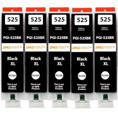 Amaprint 5 XL Cartouches Compatible avec Canon PGI 525 Noir PGBK pour Pixma IP4850 IP4950 IX6550 MG5150 MG5250 MG5340 MG5350 MG6