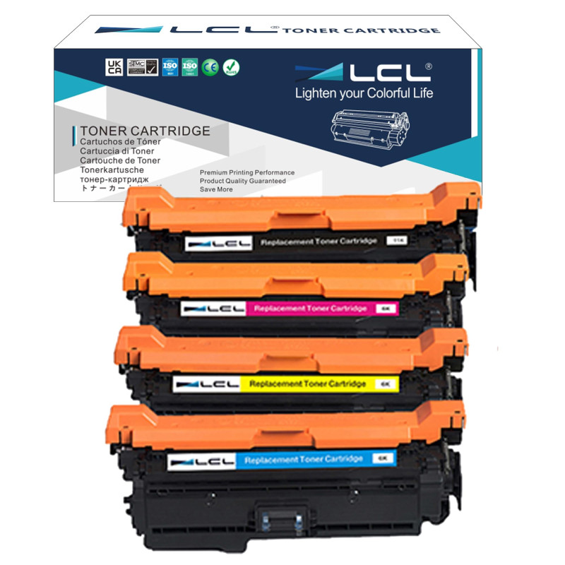 LCL Cartouche de Toner Remanufacturée 507X 507A CE400X CE401A CE402A CE403A (4-Pack Noir Cyan Magenta Jaune) Remplacement pour H LCL Cartouche de Toner Remanufacturée 507X 507A CE400X CE401A CE402A CE403A (4-Pack Noir Cyan Magenta Jaune) Remplacement pour H