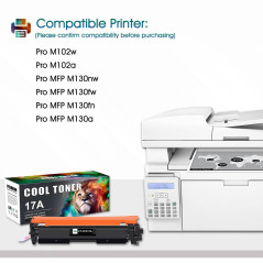 Cool Toner Cartouche de Toner Compatible pour HP 17A CF217A Laserjet Pro MFP M130FW M130FN M130NW M130A Pro M102w M102a M130 M10
