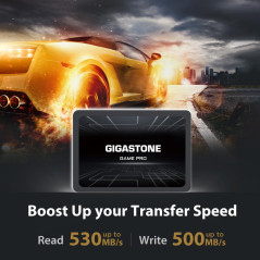 Gigastone SATA SSD Interne 1To 2.5" SATA III Interface 3D NAND Disque Dur SSD Disque de Jeu Compatible avec Ordinateurs Portable