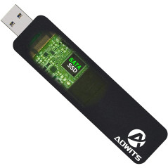 ADWITS Adaptateur SuperSpeed USB 3.0 [UASP] vers SATA NGFF M.2 2230/2242/2260/2280 Key B/B & M SSD, boîtier sans Fil Externe pou
