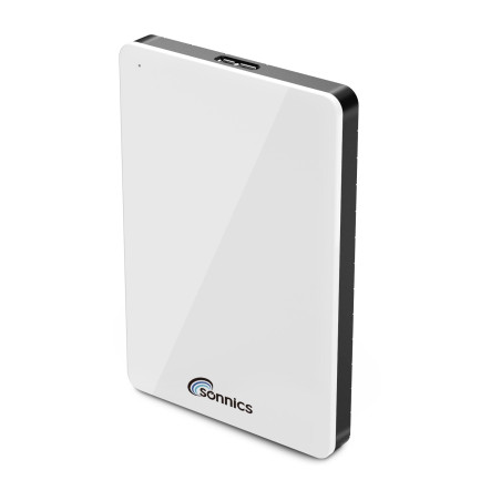 Sonnics 500GB Type C USB 3.1 Externes Portable Durs Disques pour Fenêtres PC, Mac, Smart TV, Xbox One/Série X & PS4 /PS5, Blanc
