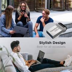 GIGASTONE 256Go Clé USB Nano Flash, Z90 USB 3.2 Gen 1, 100Mo/s Ultra Rapide, Design Métallique, Mini, Stockage et Sauvegarde pou