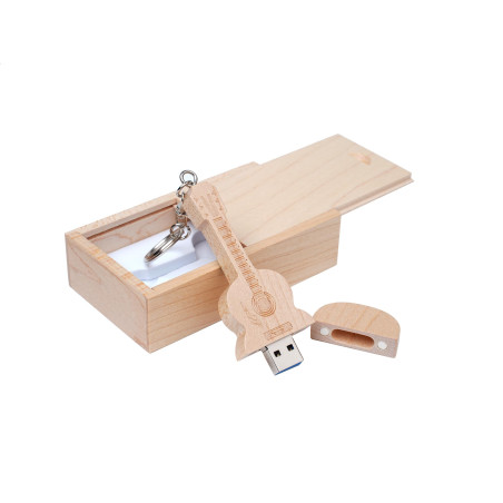 Clé USB en forme de guitare en bois d'érable 3.0/32GB Bois d'érable