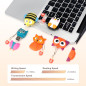 Clé USB de 16 Go, Paquet de 5 Pièces, BorlterClamp USB Mémoire Stick Pendrive avec Motif Animal Mignon, Cadeau pour Étudiants et Clé USB de 16 Go, Paquet de 5 Pièces, BorlterClamp USB Mémoire Stick Pendrive avec Motif Animal Mignon, Cadeau pour Étudiants et