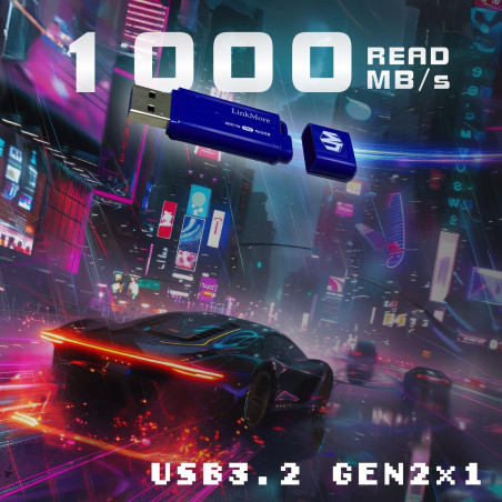 LinkMore NR770 500GB USB Flash Drive, USB 3.2 Gen2 Data Storage Memory Stick, USB 3.2 Flash Drive with Read Speed up to 1000MB/s