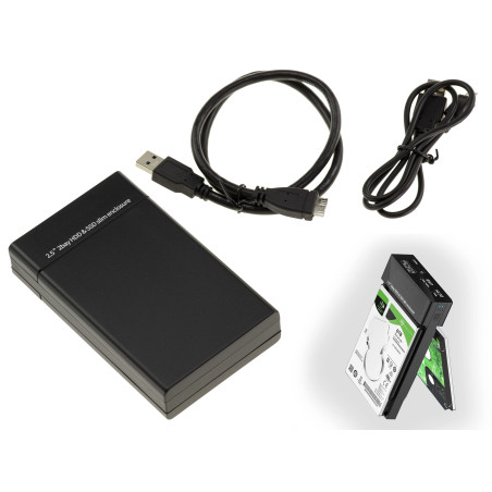 KALEA-INFORMATIQUE Boitier Baie USB 3.0 pour 2 disques durs SATA 2.5, avec Raid matériel 0 1 0+1 et Liaison USB3 5G