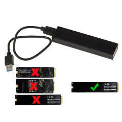 KALEA-INFORMATIQUE Boitier Externe pour SSD de Mac Air ou Retina 2012 vers USB3 (USB 3.0 SUPERSPEED) pour SSD de Mac en 8+18 Bro