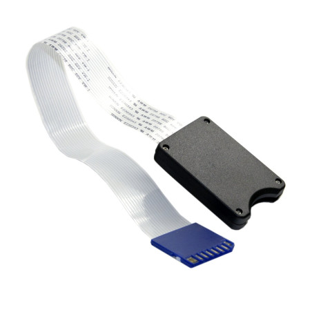 Cabelcc Kit de carte mémoire SD SDHC standard mâle vers SD femelle Extension de câble plat FPC souple 25 cm