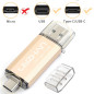 LEIZHAN Clé USB Type C 32 Go,Flash Drive USB 3.0 OTG pour Huawei Samsung Smartphone Android de Type C-Or LEIZHAN Clé USB Type C 32 Go,Flash Drive USB 3.0 OTG pour Huawei Samsung Smartphone Android de Type C-Or