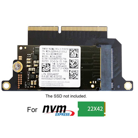 xiwai Carte de conversion M.2 NGFF M-Key NVME SSD pour 2016 2017 13" A1708 A1707 A1706