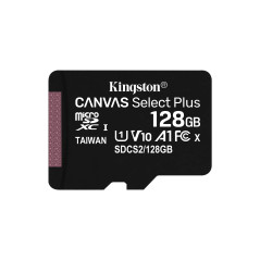 Kingston Canvas Select Plus SDCS2/128 Go Carte mémoire microSDHC Classe 10 UHS-I 100 Mo/s Lecture 100 Mo/s