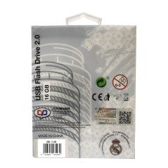 Real Madrid CF - Clé USB en Caoutchouc, en Forme de Bouclier, 16 Go, Produit Officiel (CyP Brands)