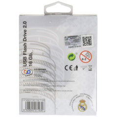 Real Madrid CF - Clé USB en Caoutchouc, en Forme de Bouclier, 16 Go, Produit Officiel (CyP Brands)