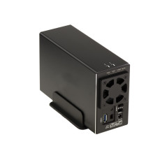 KALEA-INFORMATIQUE Boitier Baie USB 3.0 5G pour 2 disques durs SATA avec Alimentation 50W, capacité 32TB. Raid matériel 0 1 0+1
