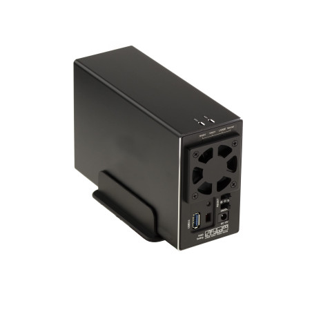 KALEA-INFORMATIQUE Boitier Baie USB 3.0 5G pour 2 disques durs SATA avec Alimentation 50W, capacité 32TB. Raid matériel 0 1 0+1