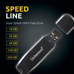 Intenso Speed Line - 2X 64 Go - Clé USB 3.2 Gen 1x1, Noir