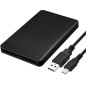 Cablecc - Boîtier de disque dur externe - USB-C vers SATA SSD HDD 2,5 pouces - Pour ordinateur portable et PC Cablecc - Boîtier de disque dur externe - USB-C vers SATA SSD HDD 2,5 pouces - Pour ordinateur portable et PC