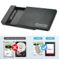 Cablecc - Boîtier de disque dur externe - USB-C vers SATA SSD HDD 2,5 pouces - Pour ordinateur portable et PC Cablecc - Boîtier de disque dur externe - USB-C vers SATA SSD HDD 2,5 pouces - Pour ordinateur portable et PC