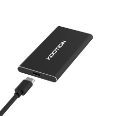 KOOTION Disque Dur Externe 500 Go SSD Ultra Mince Jusqu’à 550 Mo/s en Lecture USB 3.1 USB Type-C Solid State Drive avec 2*câbles