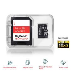 BigBuild Technology 32Go Ultra Rapide Class 10 80Mo/s MicroSD SDHC Carte mémoire pour Tomtom Start 62 Navigator, Adaptateur SD I