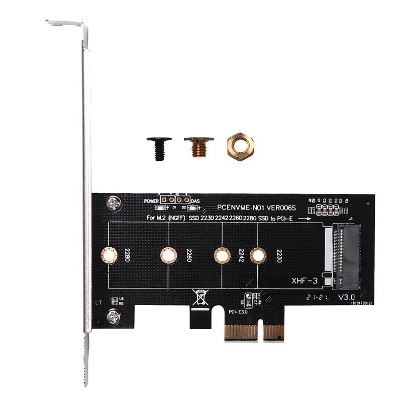 Gokelomg Cartes supplémentaires PCIE vers M2 PCI Express 3.0 X1 vers NVME SSD Prise en charge pour SSD M2 PCIE Raiser 2230 2242 Gokelomg Cartes supplémentaires PCIE vers M2 PCI Express 3.0 X1 vers NVME SSD Prise en charge pour SSD M2 PCIE Raiser 2230 2242