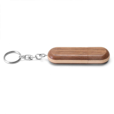 HOZYALE Clé USB 2.0 bicolore en bois avec boîte en bois (32 Go, brun roux)