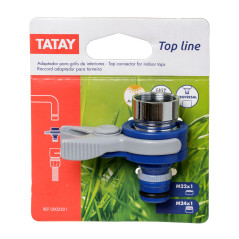 TATAY Adaptateur universel Top Line pour robinet d'intérieur, filetage externe 24 mm, filetage interne 22 mm, connecteur univers