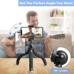 UBeesize Trépied pour téléphone Portable, Mini Trépied pour Smartphone et Appareil Photo, Mini Tripod avec Télécommande Bluetoot